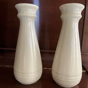 Cream OFTDA vases by Pfaltzgraff, 1982